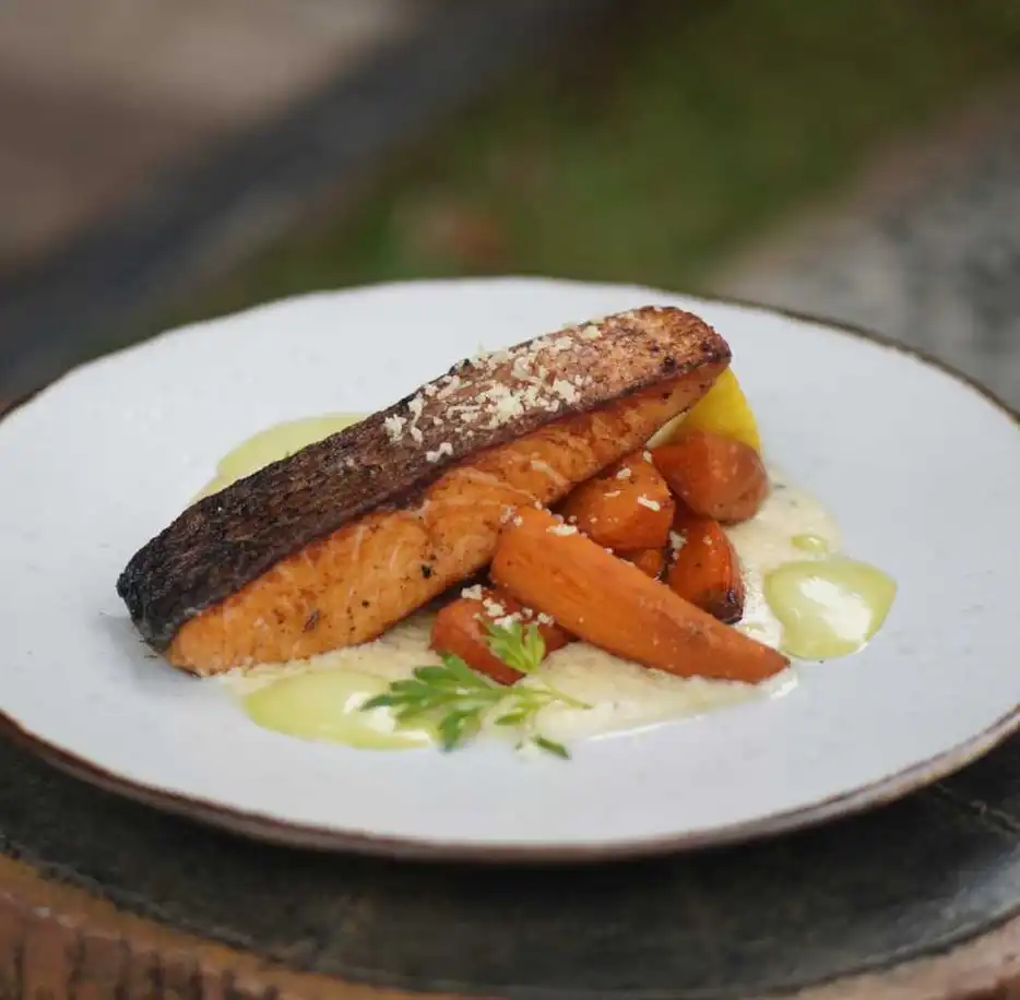 Salmon Baked & Sweet Potato